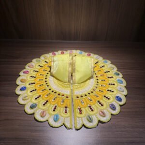 Rainbow Stone Fancy Dress – Bright Yellow Elegance