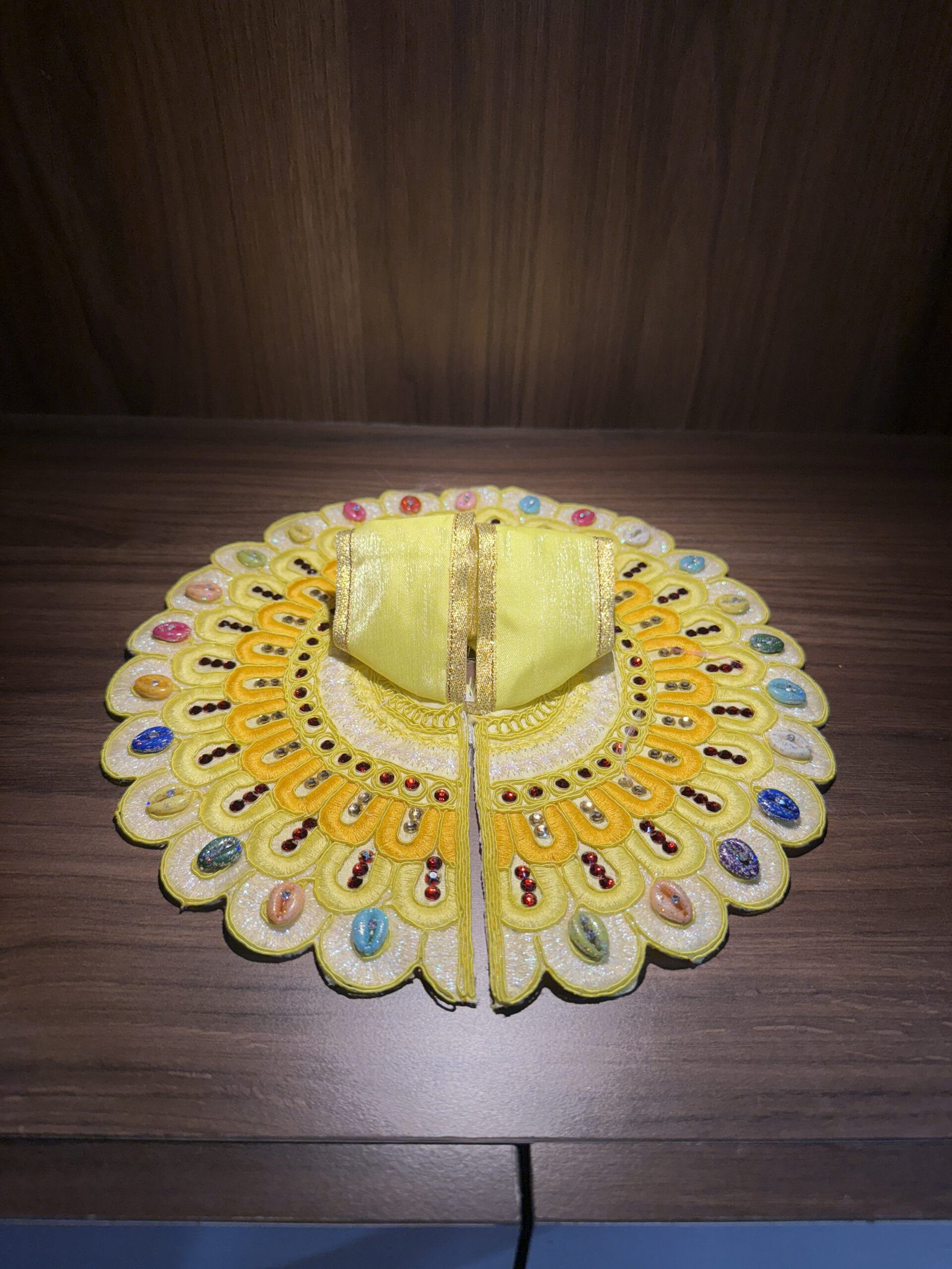 Rainbow Stone Fancy Dress – Bright Yellow Elegance